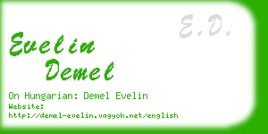 evelin demel business card